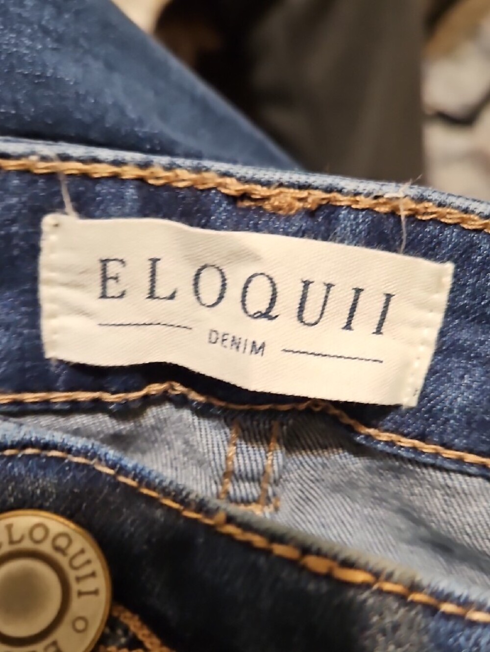 Eloquii Indigo Wide-Leg Flare Jeans - Picture 8 of 10